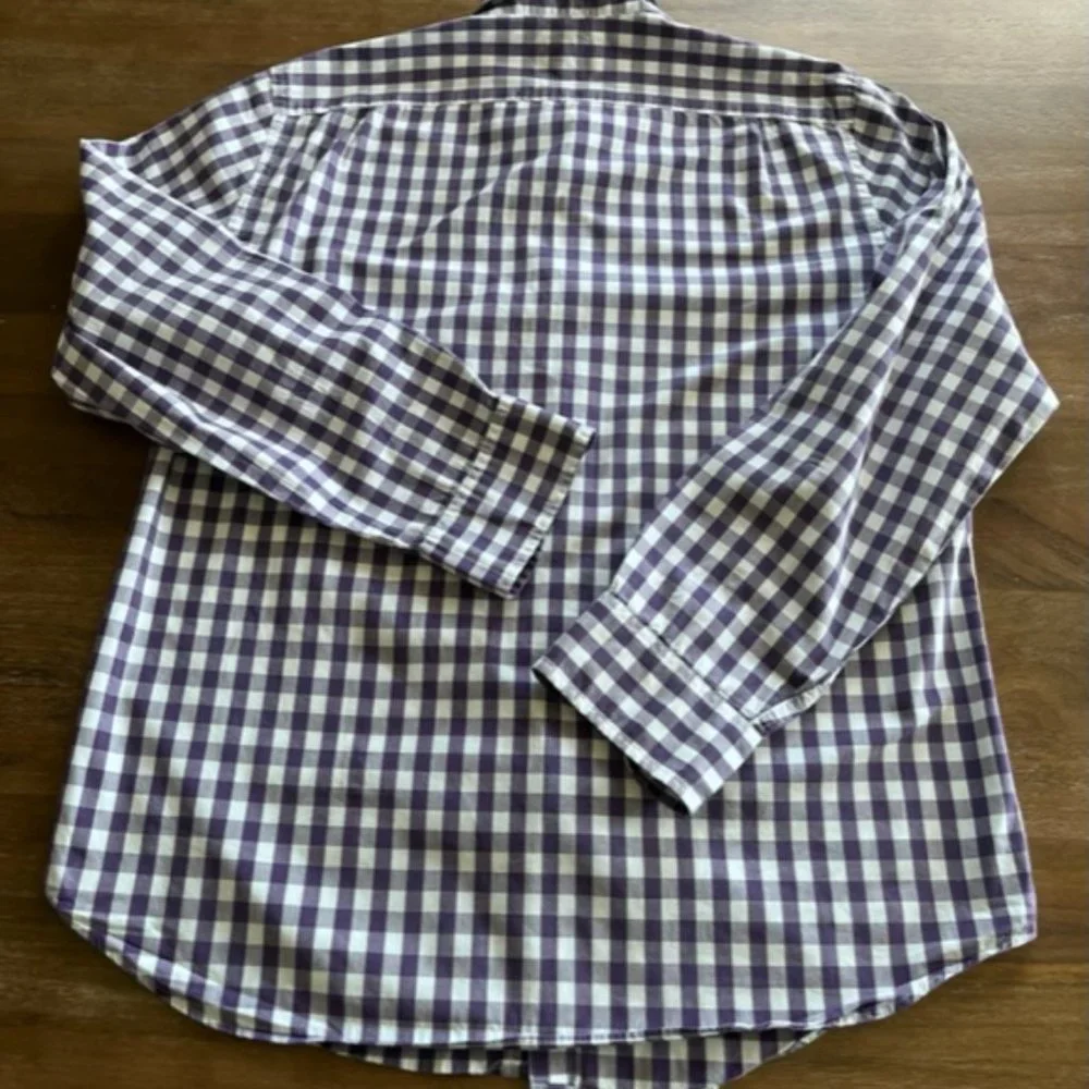 Quality Woven Shirts Tailored by J.Crew Long Sleeve Button-Down Size Large Check
